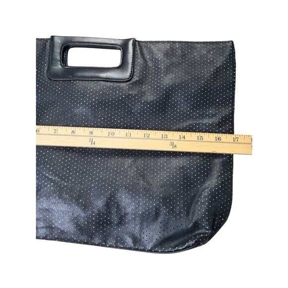 Victoria's Secret Black Tote Bag Sparkle Perforated Design - Picture 7 of 8